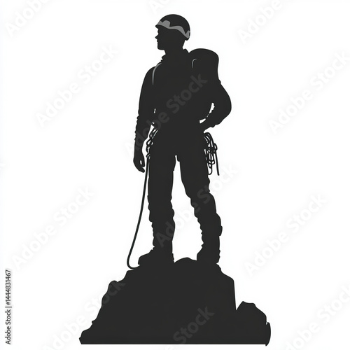 mountain climber silhouette...