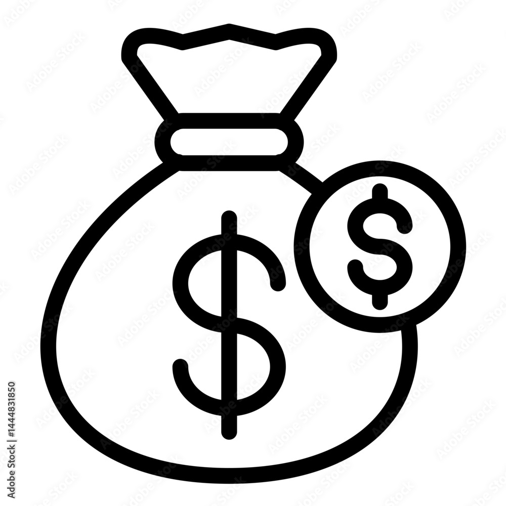 Budget Line Icon Style Budget Line Icon Style