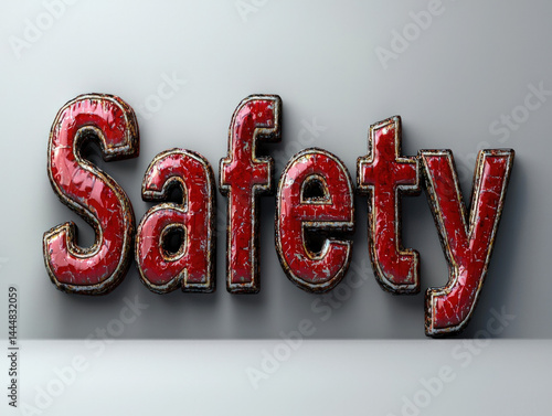 Safety 3d text