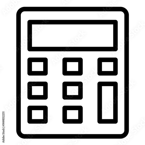 Calculator Line Icon Style