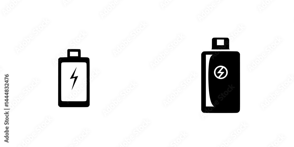 Variety of battery silhouettes featuring different designs and styles for energy storage and power supply applications Variety of battery silhouettes featuring different designs and styles for energy storage and power supply applications