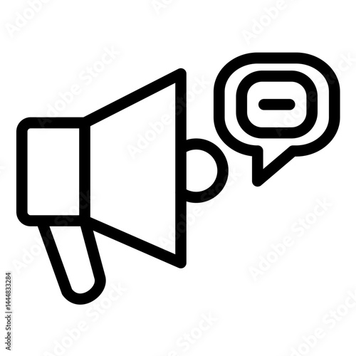 Media Campaign Line Icon Style