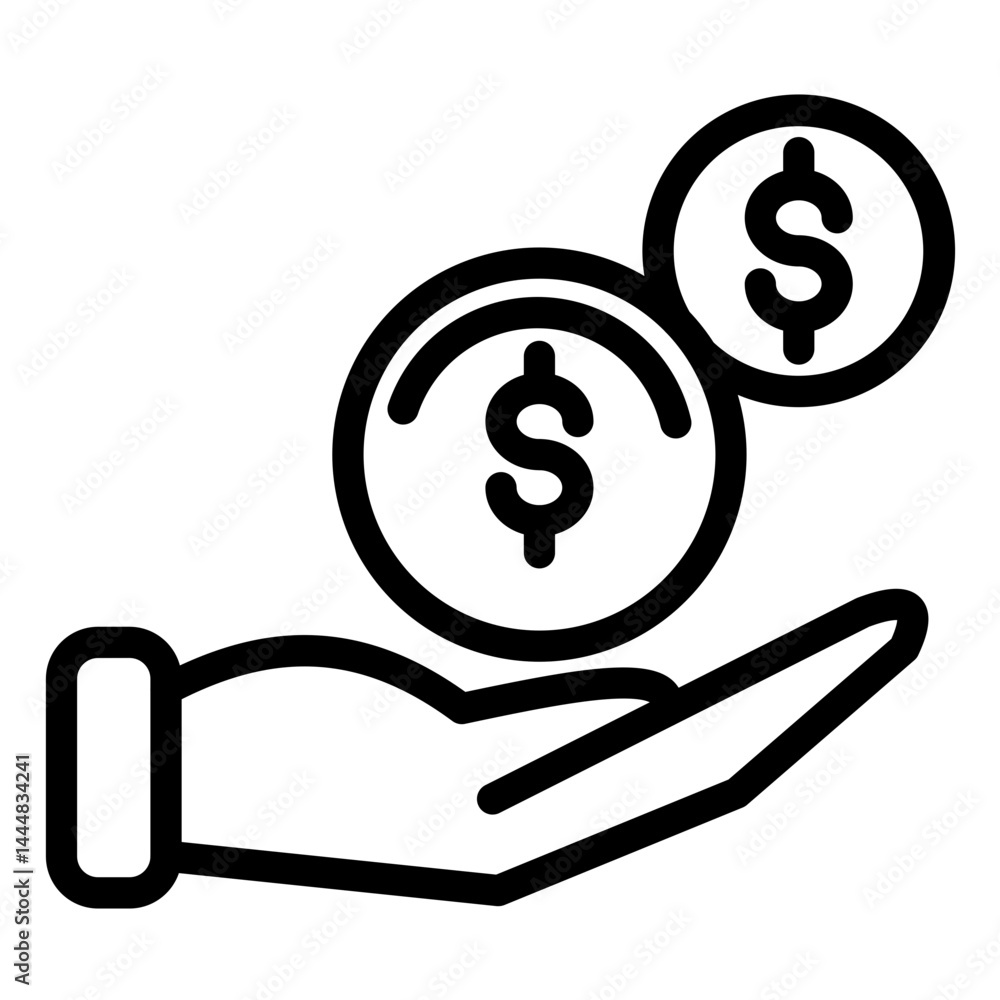 Investment Line Icon Style Investment Line Icon Style
