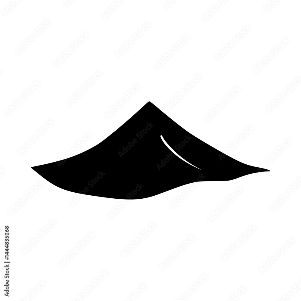 Silhouette pictogram of a mountain peak represented in a simple vector icon design for easy recognition and versatile use Silhouette pictogram of a mountain peak represented in a simple vector icon design for easy recognition and versatile use