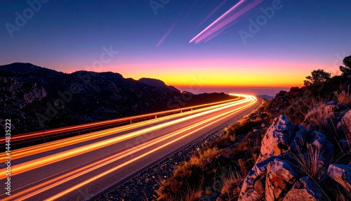 3D Timelapse Mountain Bike Trail at Sunset

