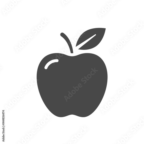 Healthy Bite: A sleek and minimalistic image of a single, vibrant apple. The apple is a perfect embodiment of the purity and goodness found in nature.
