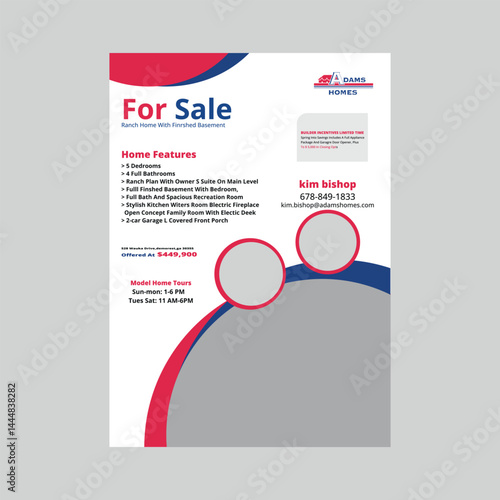 for sale flyer design template 