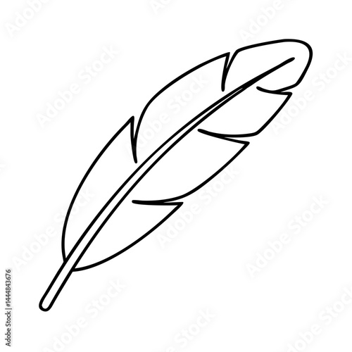birds feather icon, birds feather vector illustration-simple illustration of birds feather, perfect for birds feather logos and icons
