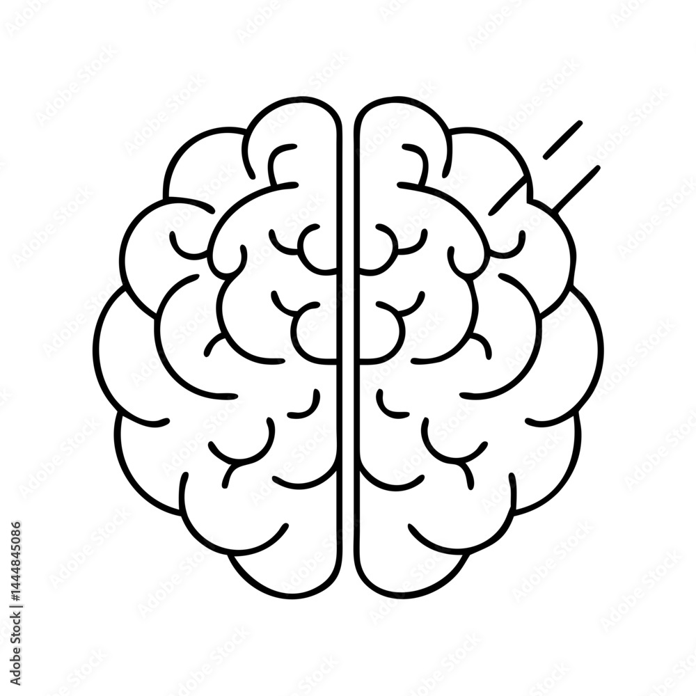 Fototapeta premium brain icon icon, brain icon vector illustration-simple illustration of brain icon, perfect for brain icon logos and icons