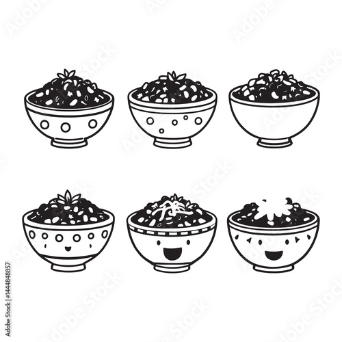 Vector Line Art Chili Con Carne Concept for Digital Projects