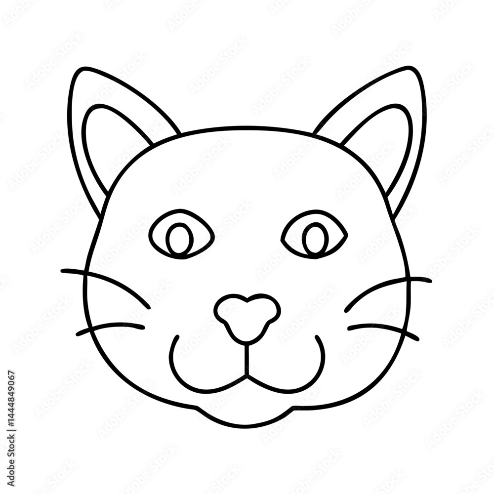 cat head icon, cat head vector illustration-simple illustration of cat head, perfect for cat head logos and icons cat head icon, cat head vector illustration-simple illustration of cat head, perfect for cat head logos and icons