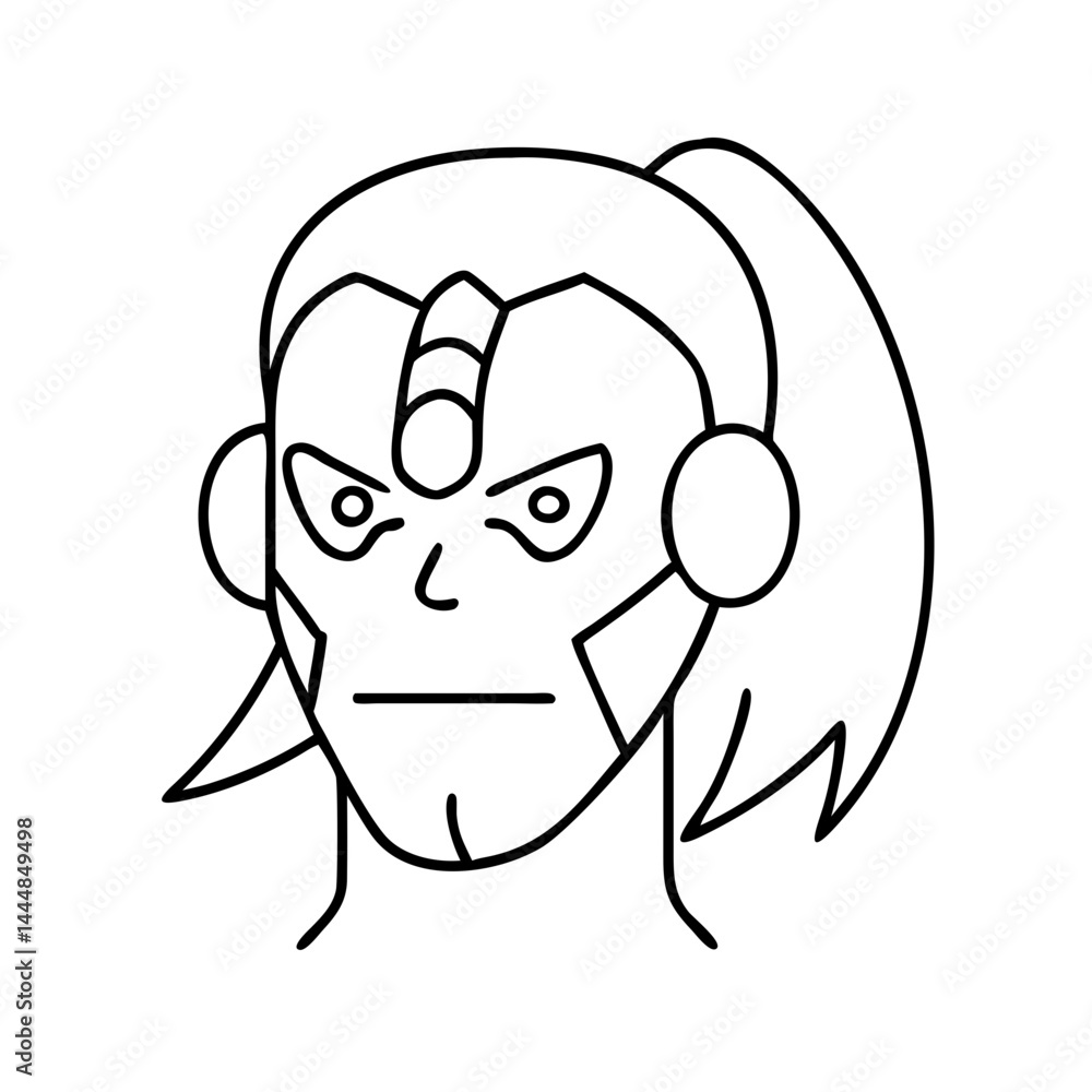 Fototapeta premium character head icon, character head vector illustration-simple illustration of character head, perfect for character head logos and icons