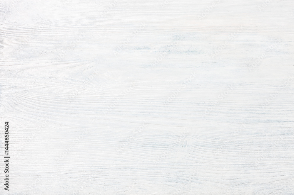 Wooden shabby texture of the old table. White wood background. Top view.