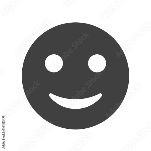 Happy Circle Icon: A simple, yet powerful, emoticon with a smile, the universal symbol of joy and happiness.