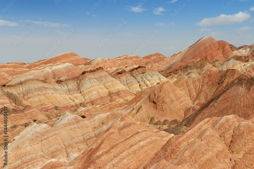 Naklejka premium Scenery of Zhangye Danxia National Geopark (Rainbow Mountains) in Gansu, China