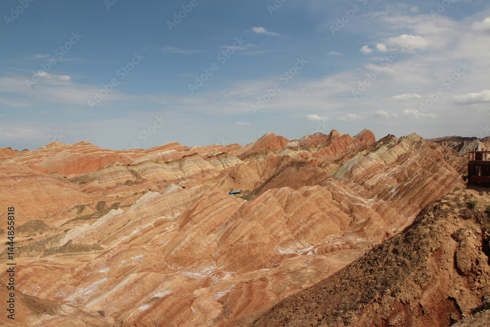 Fototapeta premium Scenery of Zhangye Danxia National Geopark (Rainbow Mountains) in Gansu, China