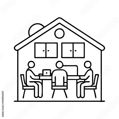 coworking icon, coworking vector illustration-simple illustration of coworking, perfect for coworking logos and icons