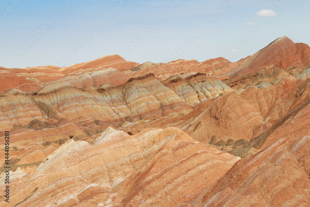 Fototapeta premium Scenery of Zhangye Danxia National Geopark (Rainbow Mountains) in Gansu, China
