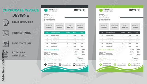 Premium Invoice Template for Effortless Business Transactions and Seamless Financial Operations. Sleek, Professional Design for Corporate Use. Thank You.
