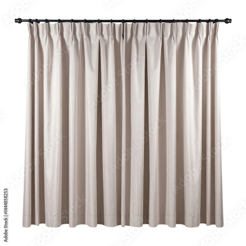 Obraz na płótnie Elegant fabric curtains hanging on a curtain rod. w salonie