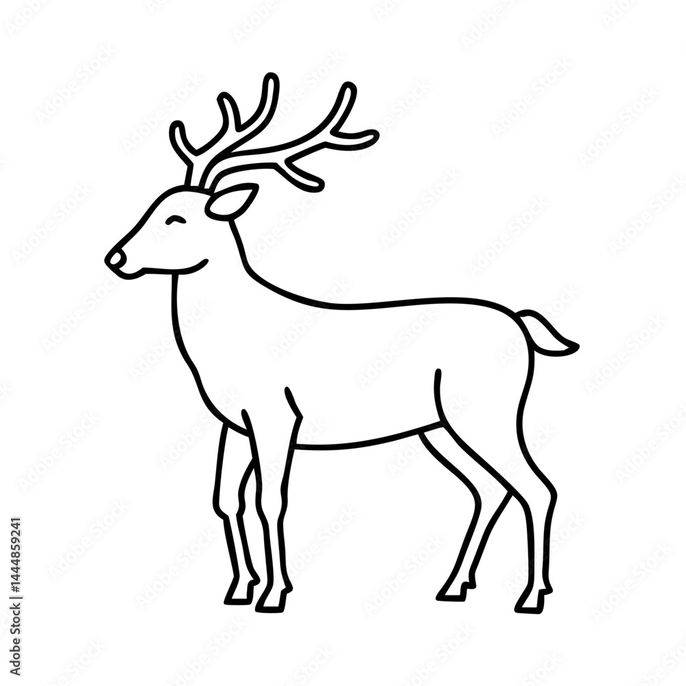deer icon, deer vector illustration-simple illustration of deer, perfect for deer logos and icons deer icon, deer vector illustration-simple illustration of deer, perfect for deer logos and icons