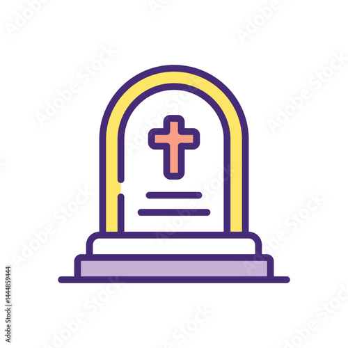 Cemetery  Icon vector stock illustration