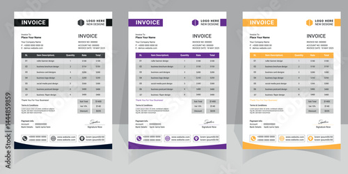 Premium Invoice Template for Effortless Business Transactions and Seamless Financial Operations. Sleek, Professional Design for Corporate Use. Thank You.
