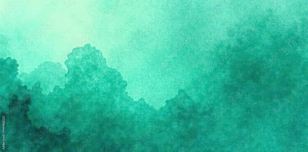 Obraz premium Teal and green watercolor wash, abstract texture , palette, seamless, artistic