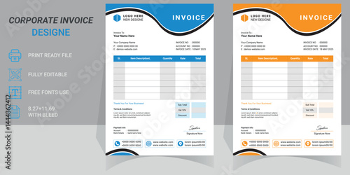 Premium Invoice Template for Effortless Business Transactions and Seamless Financial Operations. Sleek, Professional Design for Corporate Use. Thank You.
