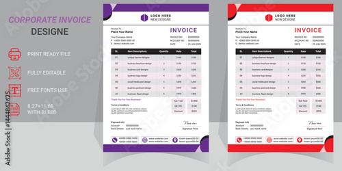 Premium Invoice Template for Effortless Business Transactions and Seamless Financial Operations. Sleek, Professional Design for Corporate Use. Thank You.

