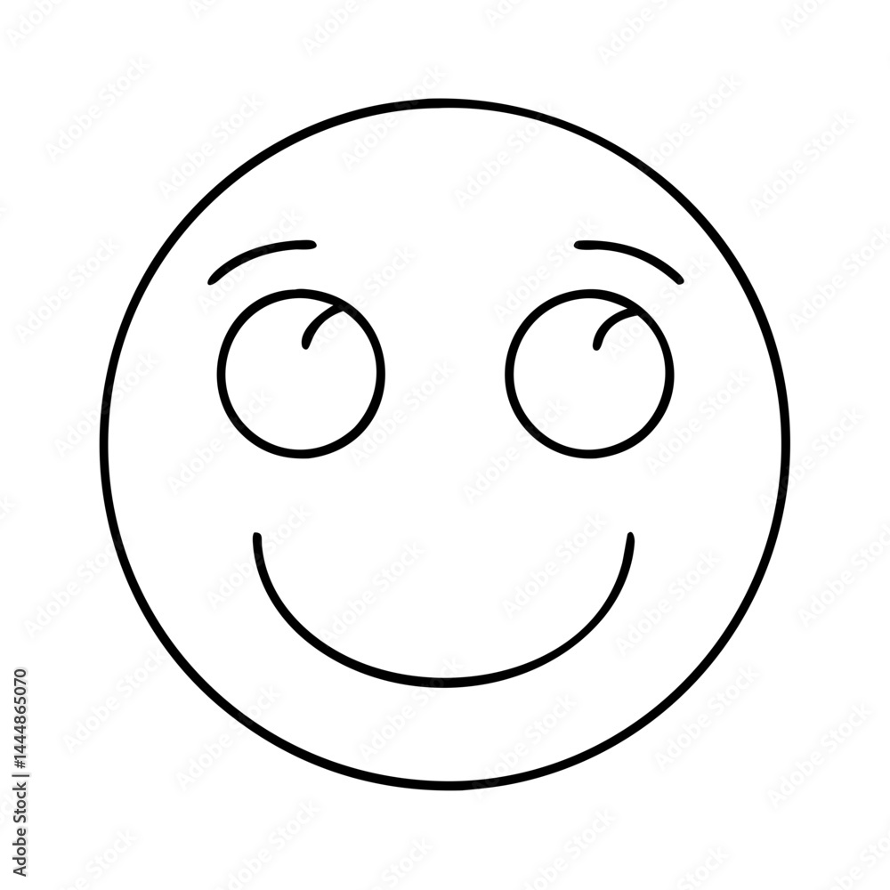 Fototapeta premium emoji icon, emoji vector illustration-simple illustration of emoji, perfect for emoji logos and icons