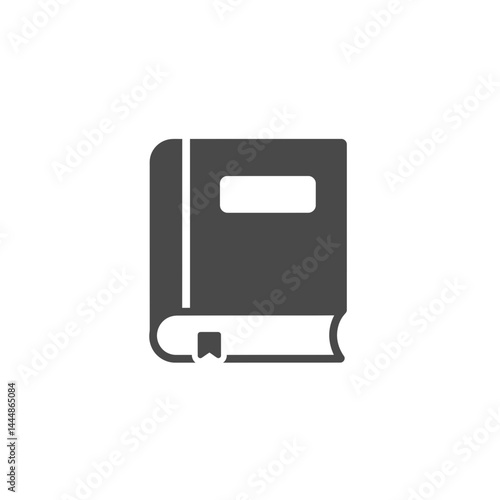 Book Icon: A simple, modern depiction of a closed book, complete with a bookmark, ideal for representing knowledge, learning, or storytelling concepts.