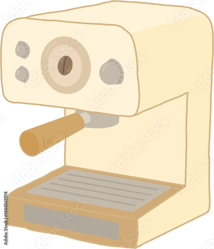 홈카페 커피머신 일러스트