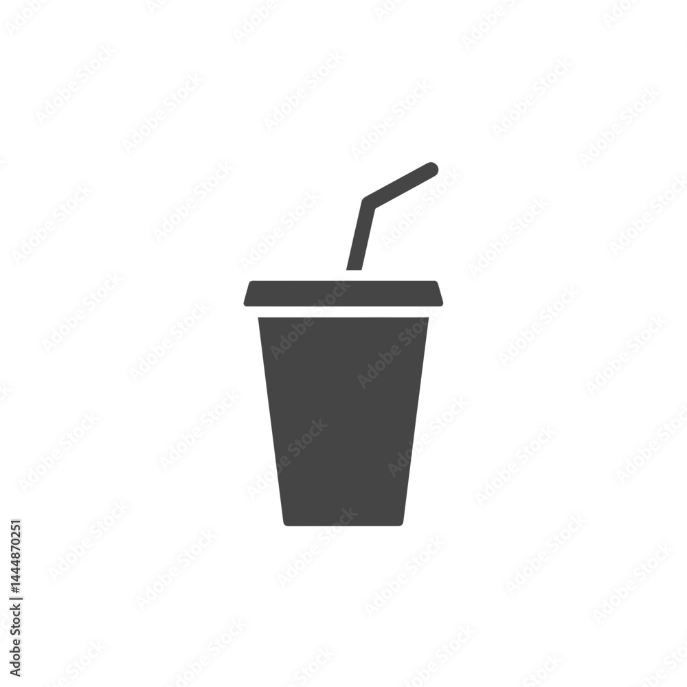Disposable Cup with Straw: A simple, clean icon of a disposable cup with a straw. Perfect for use in any project related to beverages, food, or refreshment. Disposable Cup with Straw: A simple, clean icon of a disposable cup with a straw. Perfect for use in any project related to beverages, food, or refreshment.