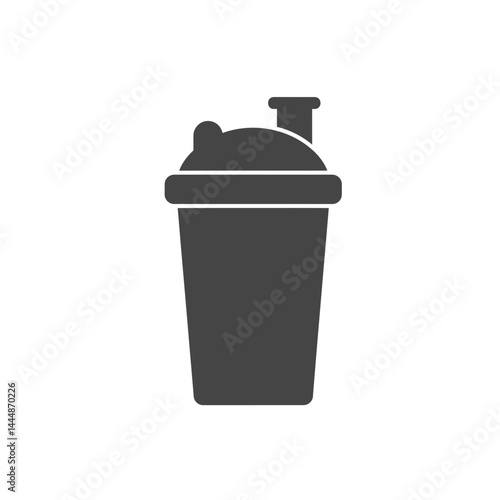 Protein Shaker: A sleek, modern protein shaker isolated, representing a healthy lifestyle and fitness.