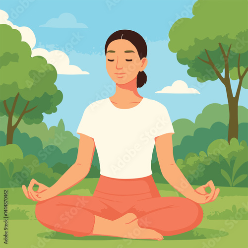 donna yoga benessere Adobe Illustrator Artwork
