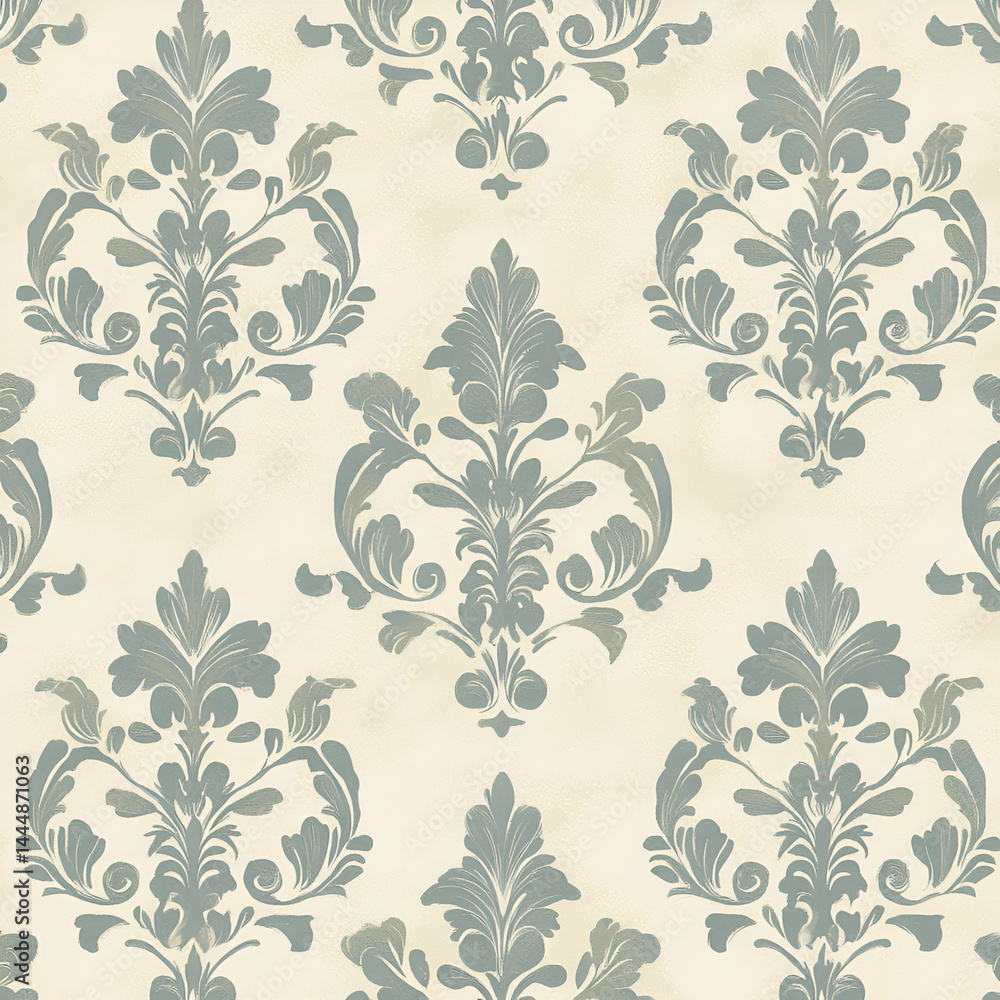 Elegant floral damask pattern design home decor textile art vintage style top view classic aesthetic Elegant floral damask pattern design home decor textile art vintage style top view classic aesthetic