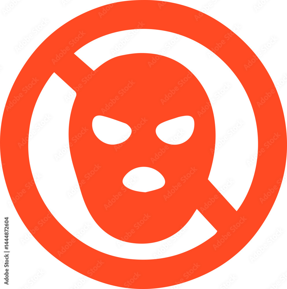 Fototapeta premium No Mask Sign