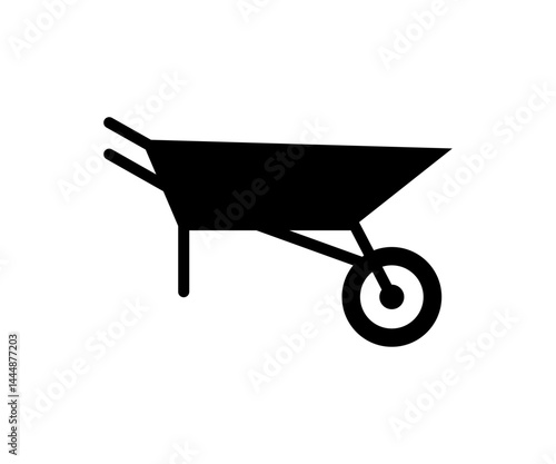 Labor Wheelbarrow Silhouette Vector Design
