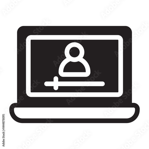 vlogger glyph icon