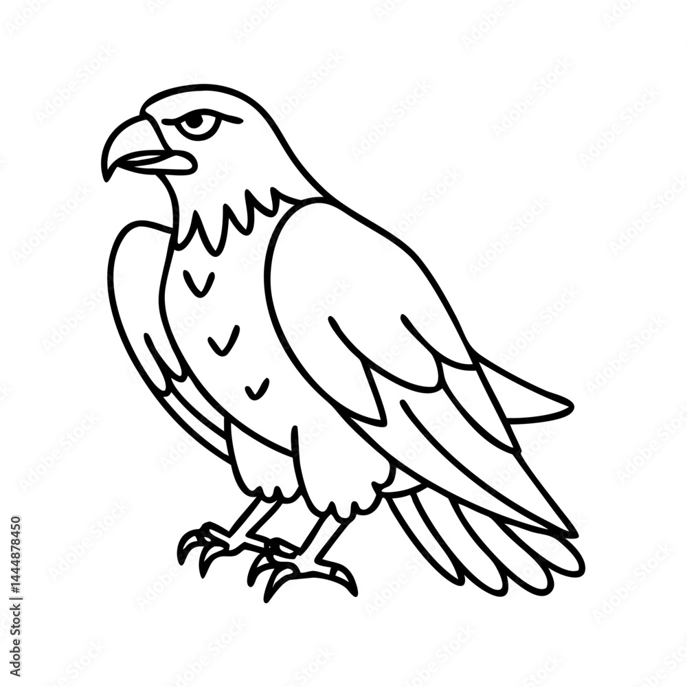Obraz premium hawk icon, hawk vector illustration-simple illustration of hawk, perfect for hawk logos and icons