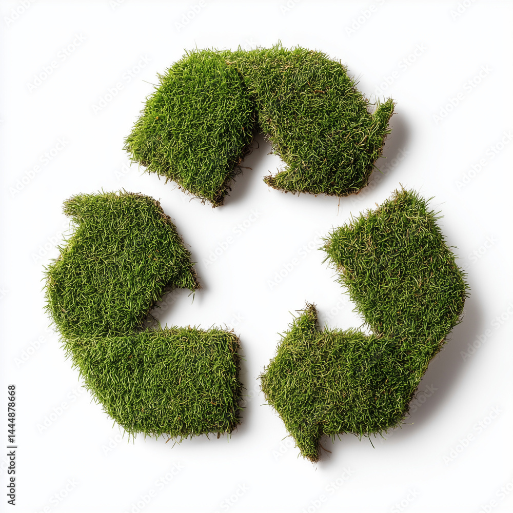 Moss Recycle Symbol: Go Green Moss Recycle Symbol: Go Green
