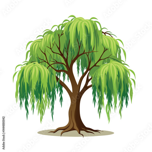 Minimal Tree Vector on White Background