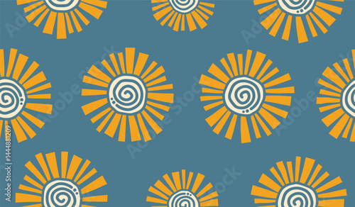 Cute sun pattern background vector design