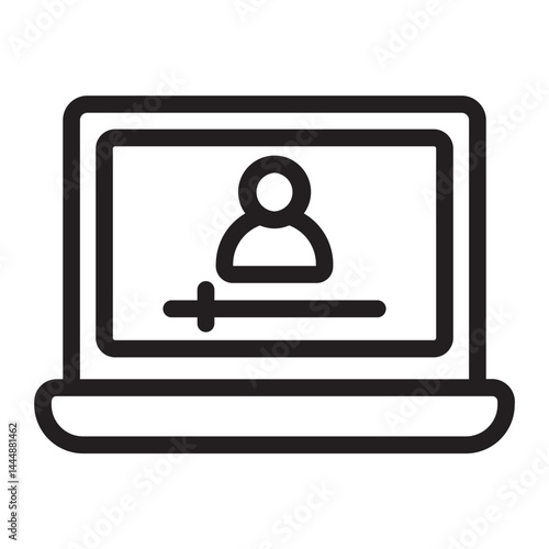 vlogger line icon