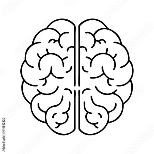 human brain icon in line style icon