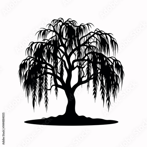Simple Vector Tree Design – White Background