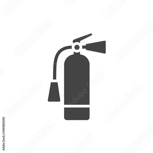 Fire extinguisher Icon: A simplified, modern graphic of a fire extinguisher, conveying safety, preparedness, and the essential equipment.