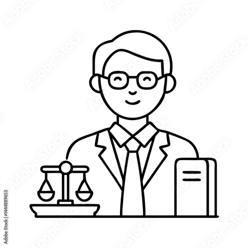 lawyer icon, lawyer vector illustration-simple illustration of lawyer, perfect for lawyer logos and icons