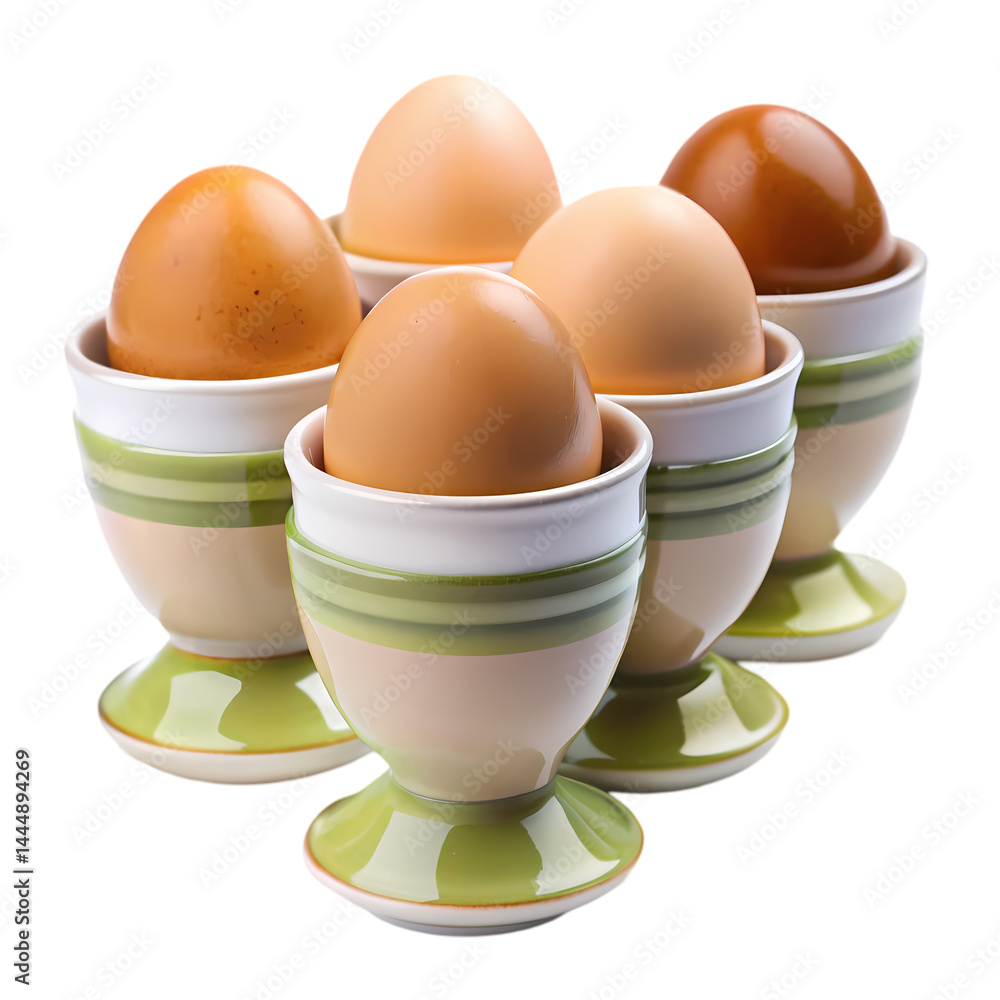 Delicious Boiled Eggs in Ceramic Egg Cups: A Perfect Breakfast Delicious Boiled Eggs in Ceramic Egg Cups: A Perfect Breakfast